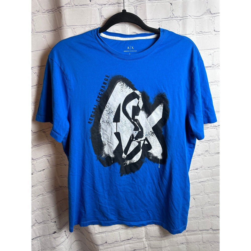 Armani Exchange Graphic T-Shirt Crew Neck Short Sleeve Casual Top‎ Size L